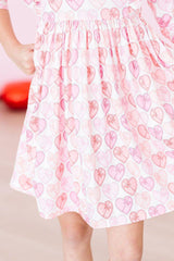 Melt My Heart 3/4 Sleeve Ruffle Twirl Dress