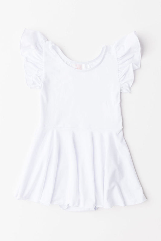 White S/S Twirl Leotard