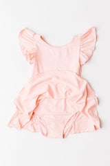 Peach S/S Twirl Leotard