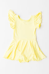 Yellow S/S Twirl Leotard