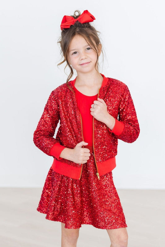 Red Sequin Jacket - Mila & Rose ®