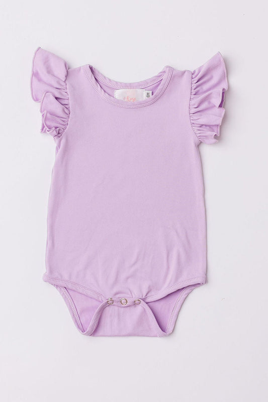 SALE Lavender S/S Flutter Bodysuit