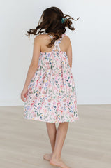 Butterfly Meadows Ruffle Cross Back Dress