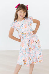 Class Act Flutter Sleeve Twirl Dress - Mila & Rose ®