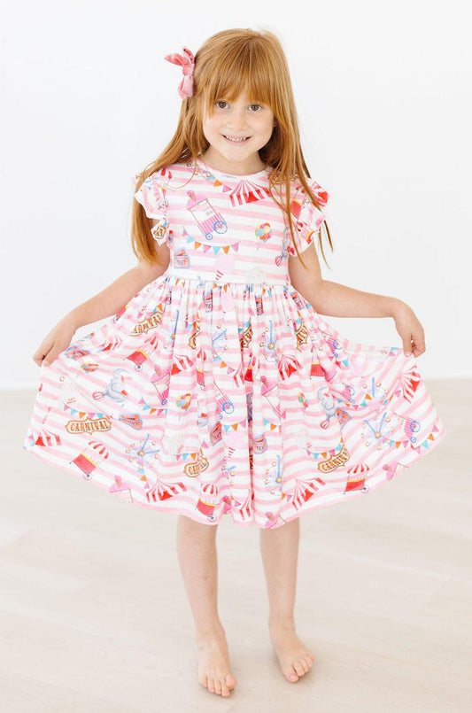 Off to the Circus Flutter Sleeve Twirl Dress - Mila & Rose ®