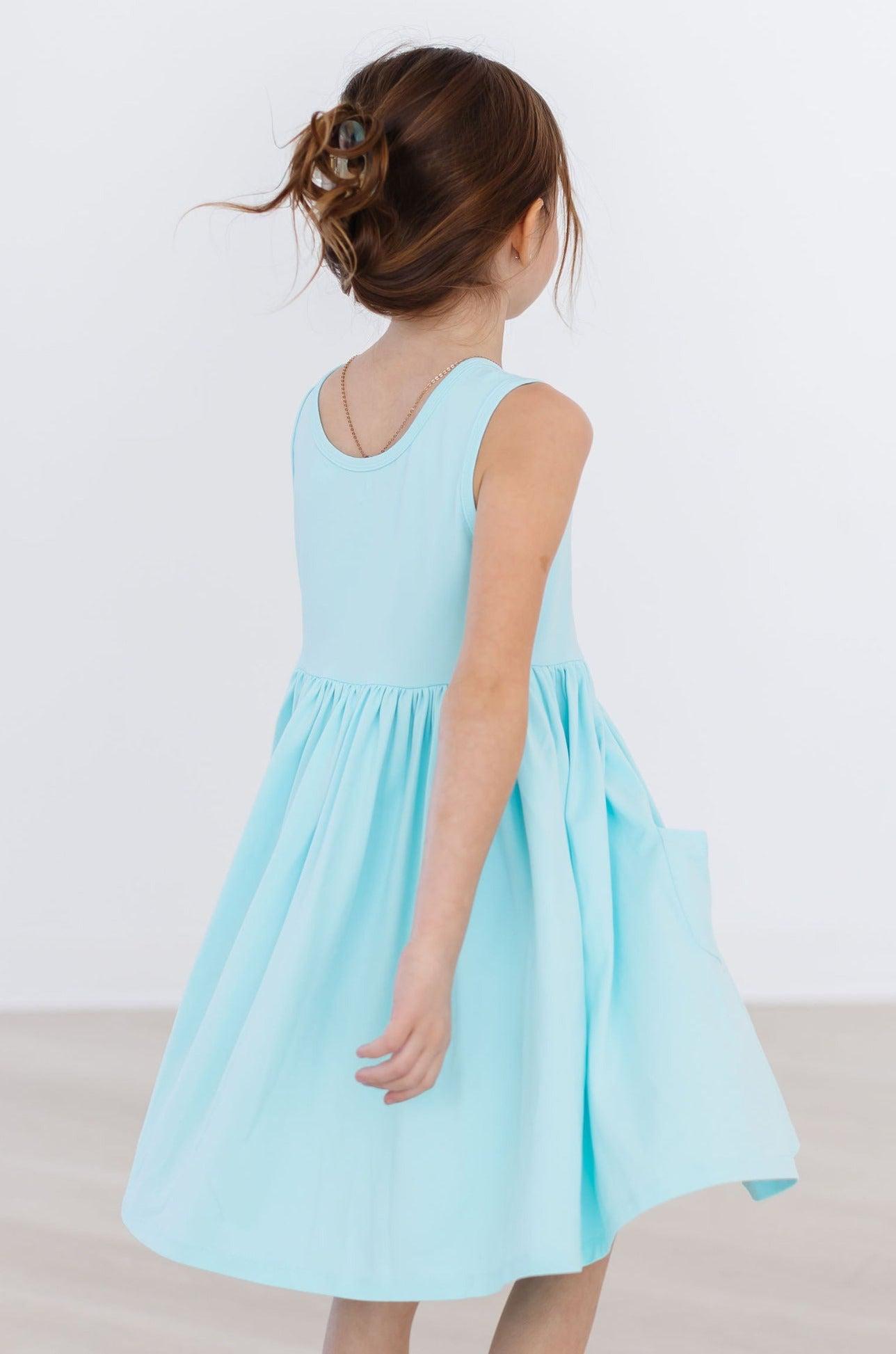 Aqua Tank Pocket Twirl Dress - Mila & Rose ®