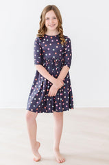 City Girl 3/4 Sleeve Twirl Dress - Mila & Rose ®