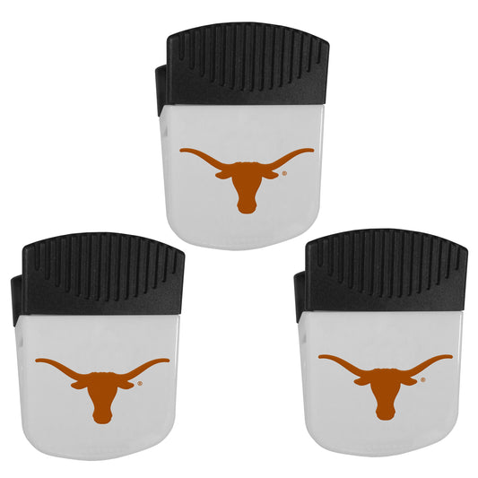 Imanes con clip para fichas de Texas Longhorns, paquete de 3