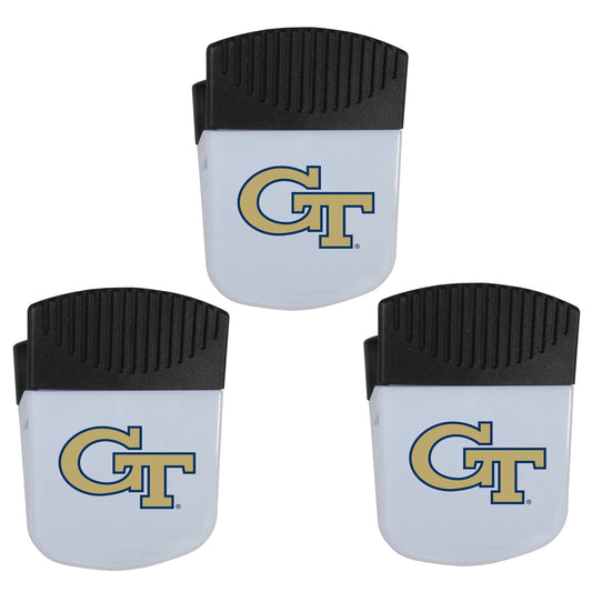 Imanes con clip de fichas de Georgia Tech Yellow Jackets, paquete de 3