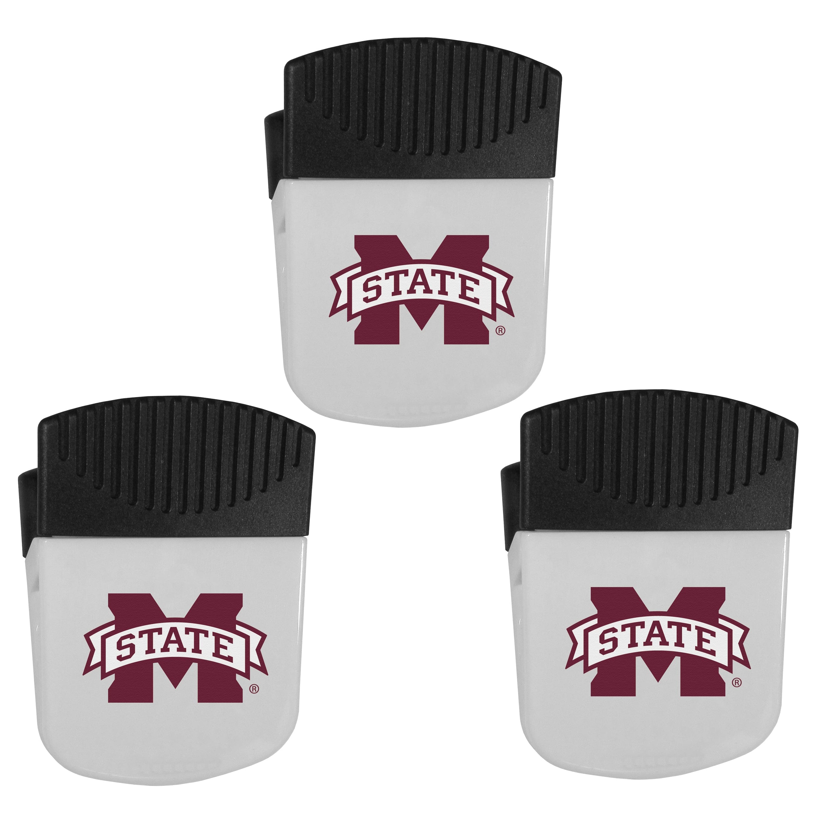 Mississippi St. Bulldogs Chip Clip Magnets, 3pk - Mississippi St. Bulldogs