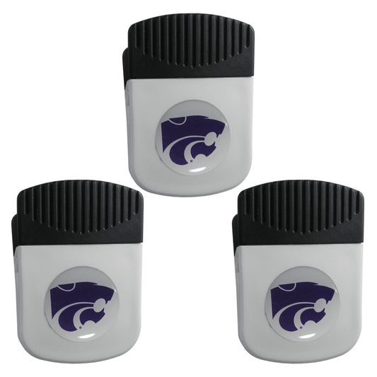 Kansas St. Wildcats Chip Clip Magnet with Bottle Opener, 3pk