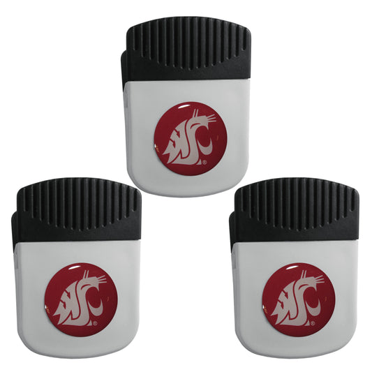 Washington St. Cougars Chip Clip Magnet with Bottle Opener, 3pk