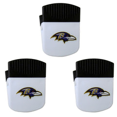 Baltimore Ravens Chip Clip Magnets, 3pk