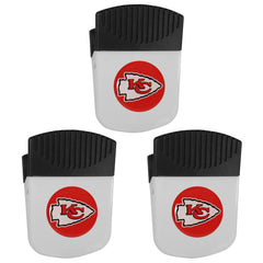 Kansas City Chiefs Chip Clip Magnet with Bottle Opener, 3pk