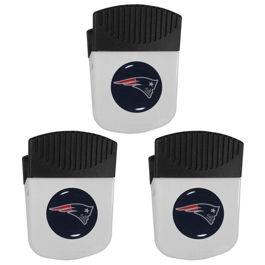 New England Patriots Chip Clip Magnet with Bottle Opener, 3pk