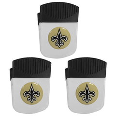 New Orleans Saints Chip Clip Magnet with Bottle Opener, 3pk - New Orleans Saints