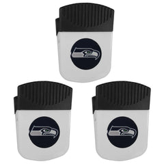 Seattle Seahawks Chip Clip Magnet with Bottle Opener, 3pk