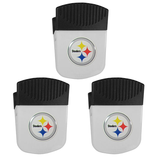 Imán con clip para fichas de los Pittsburgh Steelers y abridor de botellas, paquete de 3