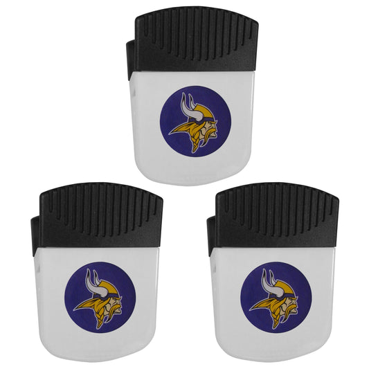 Minnesota Vikings Chip Clip Magnet with Bottle Opener, 3pk - Minnesota Vikings