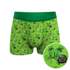 The 3 Leafs To The Wind | St Patricks Day Clovers Ball Hammock® Pouch Trunks Underwear