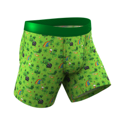 The 3 Leafs To The Wind | St Patricks Day Clovers Ball Hammock® Pouch Underwear