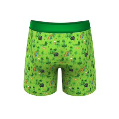 The 3 Leafs To The Wind | St Patricks Day Clovers Ball Hammock® Pouch Underwear With Fly