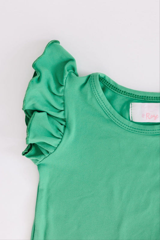 Kelly Green S/S Flutter Bodysuit