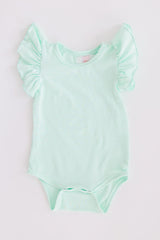 Pastel Green S/S Flutter Bodysuit