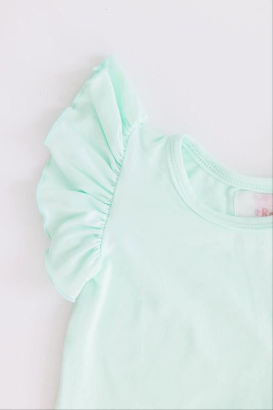 Pastel Green S/S Flutter Bodysuit