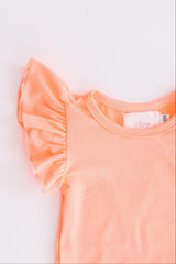 Neon Coral S/S Flutter Bodysuit - Mila & Rose ®