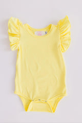 Yellow S/S Flutter Bodysuit