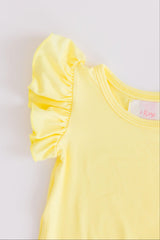 Yellow S/S Flutter Bodysuit