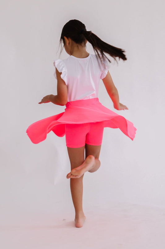 Neon Pink Twirl Skort