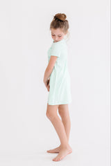 Pastel Green T-Shirt Dress