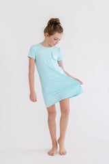 Aqua T-Shirt Dress