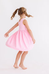 Bubblegum Pink Tank Pocket Twirl Dress