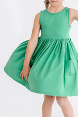 Kelly Green Tank Pocket Twirl Dress - Mila & Rose ®