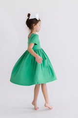 Kelly Green S/S Pocket Twirl Dress