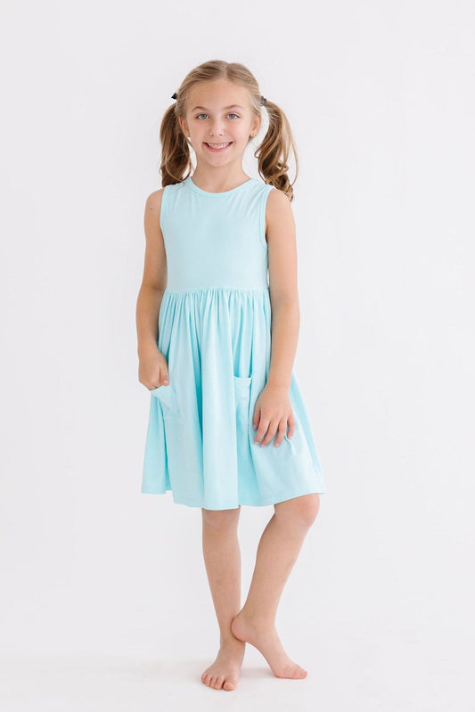 Aqua Tank Pocket Twirl Dress - Mila & Rose ®