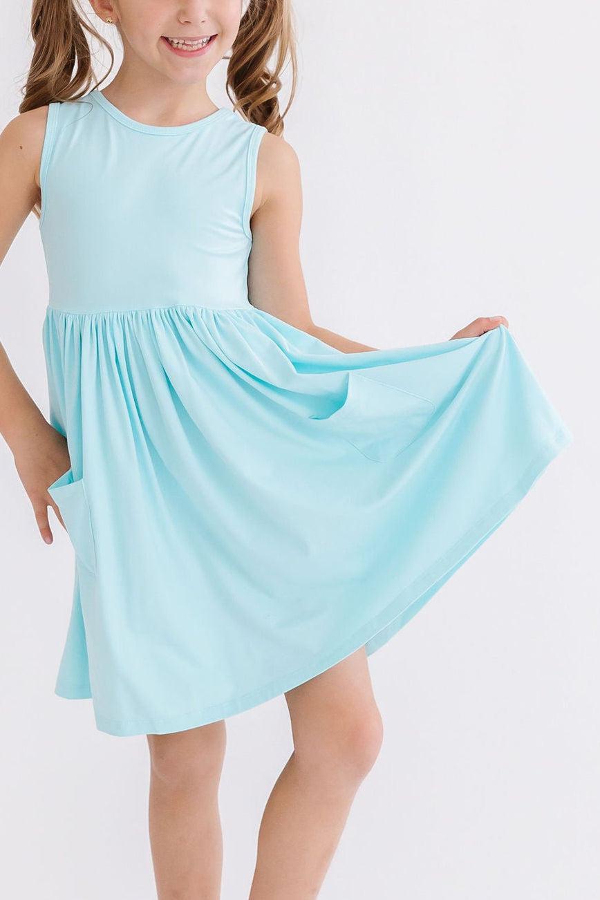 Aqua Tank Pocket Twirl Dress - Mila & Rose ®