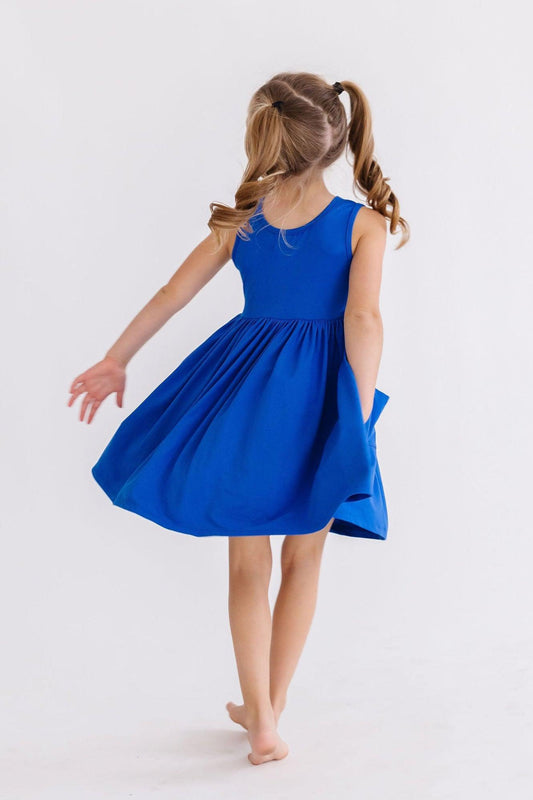 Royal Blue Tank Pocket Twirl Dress