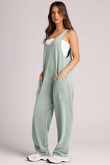 Wide Strap Jumpsuit with Pockets Trendsi