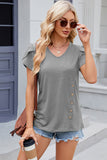 V-Neck Petal Sleeve T-Shirt - Flyclothing LLC