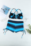 Drawstring Sweetheart Neck Bikini Set - Flyclothing LLC