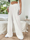 Elastic Waist Wide Leg Pants