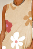 Pocketed Printed Round Neck Tank Dress Trendsi