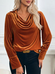 Perfee Ruched Long Sleeve Blouse