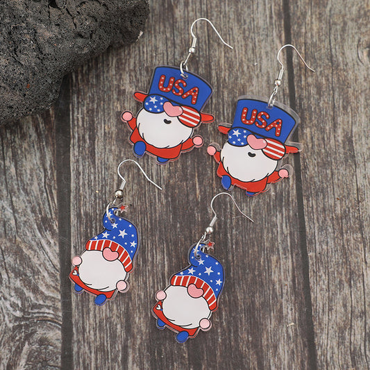 2 Pair Acrylic Gnome Earrings - Trendsi