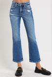 RISEN Full Size Tummy Control High Rise Crop Bootcut Jeans - Trendsi