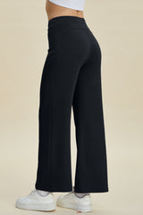 Basic Bae Full Size Air Scuba Drawstring Wide Leg Pants - Trendsi